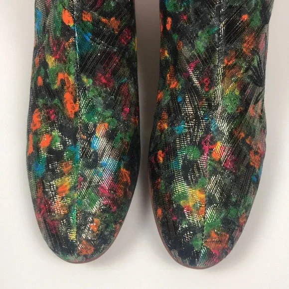 Anthropologie. Joyeux Ankle Boots. Green Motif. Size 40. - Picture 5 of 9